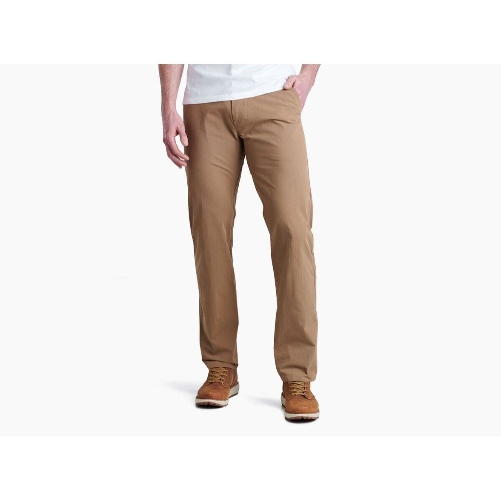 Kuhl Mens Slax Pant 34 x 32 Dark Khaki Enduro Quick Dry UV Protection UPF 50+